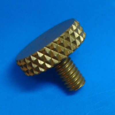8-32 x .3" Gold thumb screw