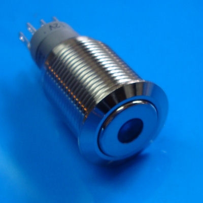 16mm Anti Vandal Latching Blue Dot Switch