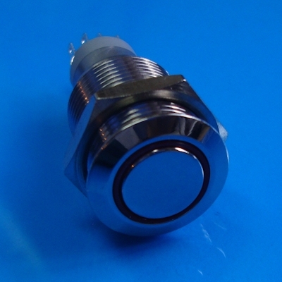 16mm Anti Vandal Momentary Yellow Ring Switch