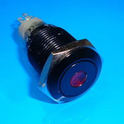 16mm Anti Vandal Latching Red Dot Switch
