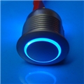 16mm Anti Vandal Latching Blue Ring Switch
