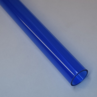 1" Thin walled Trans Blue PolyC 40" long
