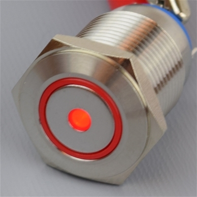16mm Anti Vandal Momentary Red Dot/Ring Switch