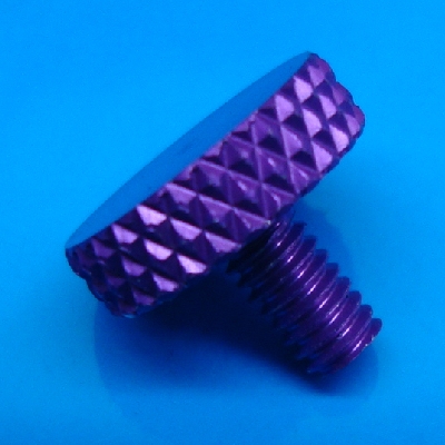 8-32 x .3" Purple thumb screw