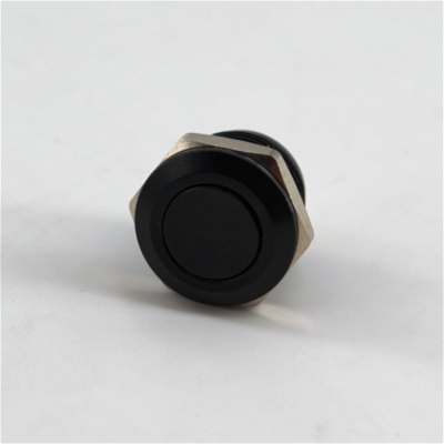 12mm Anti Vandal Short Profile Momentary Black Switch