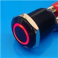 12mm Anti Vandal Momentary Red Ring Switch