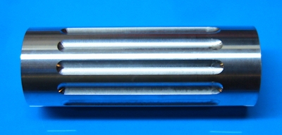 4" Fluted double female threaded connector