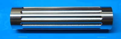 6" Fluted double female threaded connector
