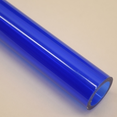 1" Thick walled Trans Blue PolyC 40" long