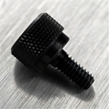 8-32 x 3/8" Black Steel thumb screw