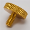 8-32 x .3" Gold thumb screw