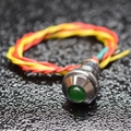 Green 5mm LED and momentary switch combo