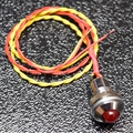 Red 5mm LED and momentary switch combo