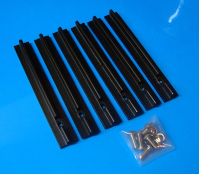 6 Piece notched rubber grip set 3.6"