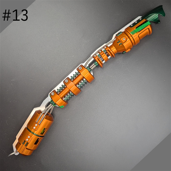 Green Mamba #13 - Orange Copper, Green, and Silver