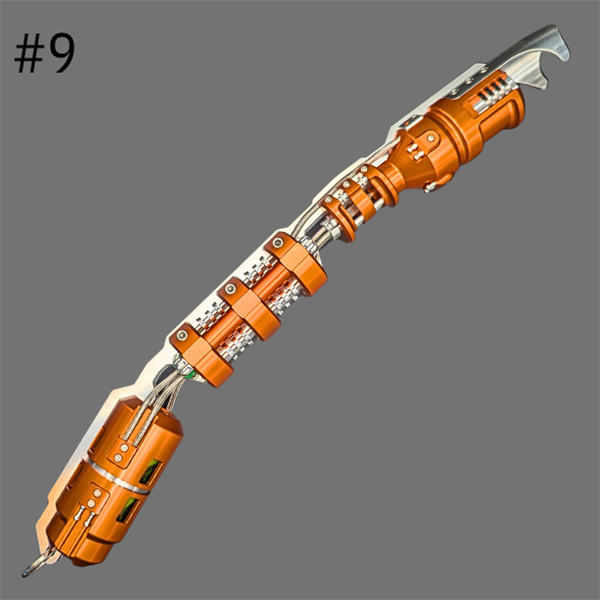 Green Mamba #9 - Orange Copper and Silver