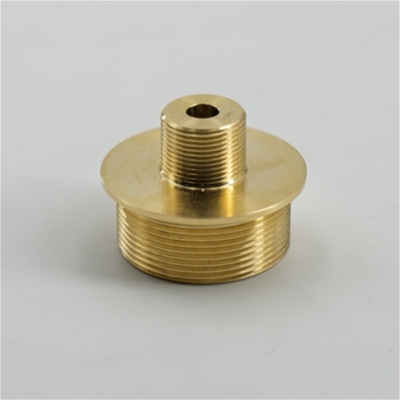 Brass MTN Ribbed Doublemale Thread Adapter