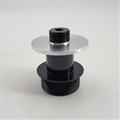 MTN Ribbed Double male threaded adapter - Anodized Black