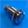 16mm Anti Vandal Latching Green Ring Switch