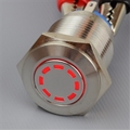 16mm Anti Vandal Momentary Red Cog Switch