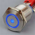 16mm Anti Vandal Momentary Blue Dot/Ring Switch