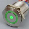16mm Anti Vandal Momentary Green Dot/Ring Switch