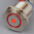 16mm Anti Vandal Momentary Red Dot/Ring Switch