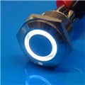 16mm Anti Vandal Momentary White Ring Switch