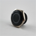 16mm Anti Vandal Short Profile Momentary Red Ring Switch (Black)
