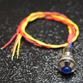 Blue 5mm LED and momentary switch combo