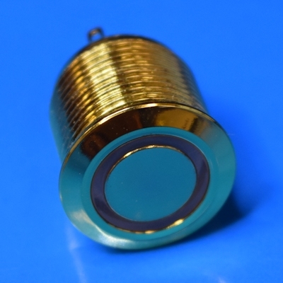 16mm Anti Vandal Momentary Blue Ring Switch