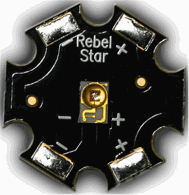 Cyan Luxeon Rebel Star