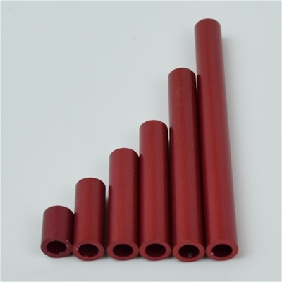 1/4" Anodized Red Aluminum 3/16" OD spacer