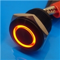 16mm Anti Vandal Momentary Orange Ring Switch