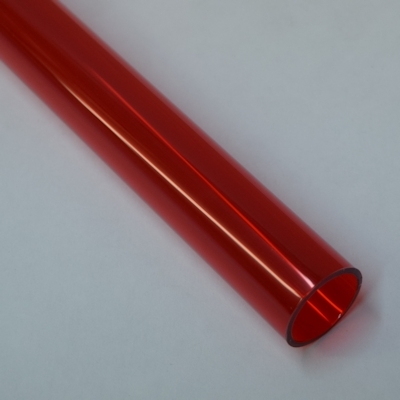 1" Thin walled Trans Red PolyC 40" long