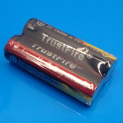 TrustFire Protected 3.7V 900mAh 14500 Lithium Battery (2-Pack)