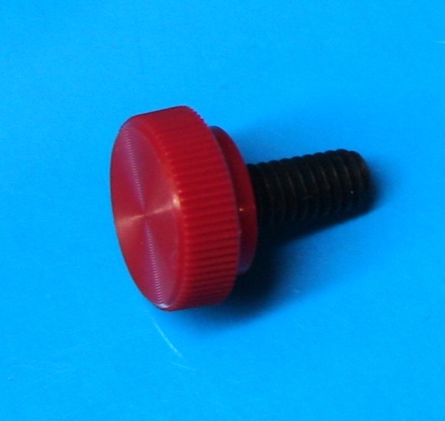 8-32 x 3/8&quot; Red Acetal thumb screw
