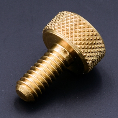 8-32 x 1/2" Brass thumb screw 