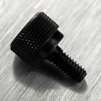 8-32 x 3/8&quot; Black Steel thumb screw