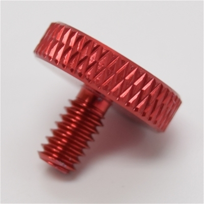 8-32 x .3&quot; red thumb screw