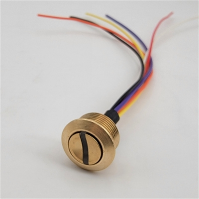 12mm KR Brass Duo Tactile PixelSwitch w/6&quot; Leads