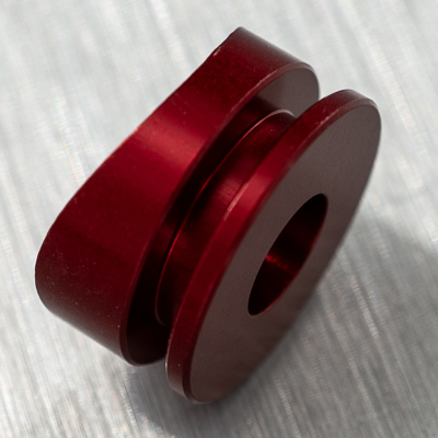 Red machined button for Covertec clip