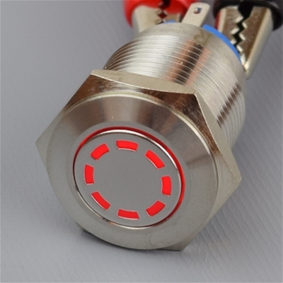16mm Anti Vandal Momentary Red Cog Switch