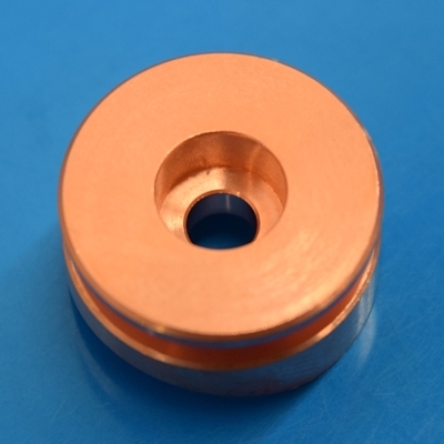 Copper machined button for covertec clip
