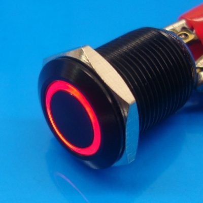 12mm Anti Vandal Momentary Red Ring Switch 12mm Anti Vandal Momentary Red Ring Switch
